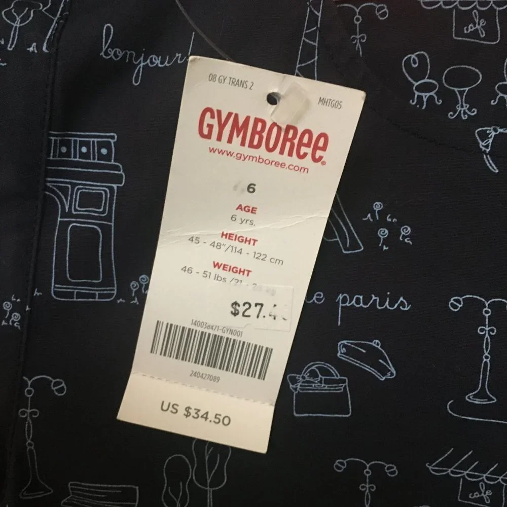 Gymboree Capri Adjustable Waist Side Zipper Girls Size 6. NWT